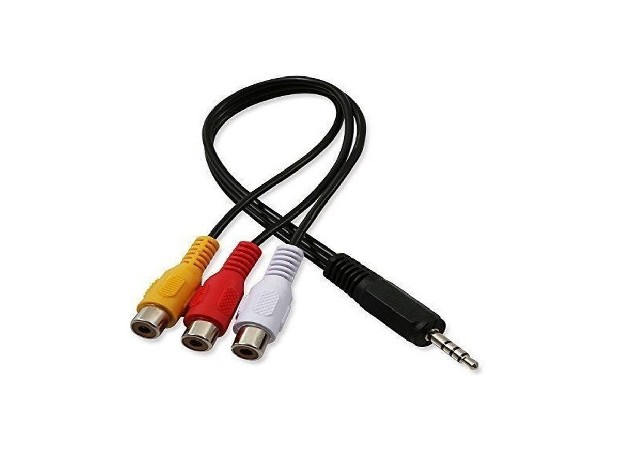 &uu CABLE MINIPLUG MACHO A 3 RCA HEMBRA