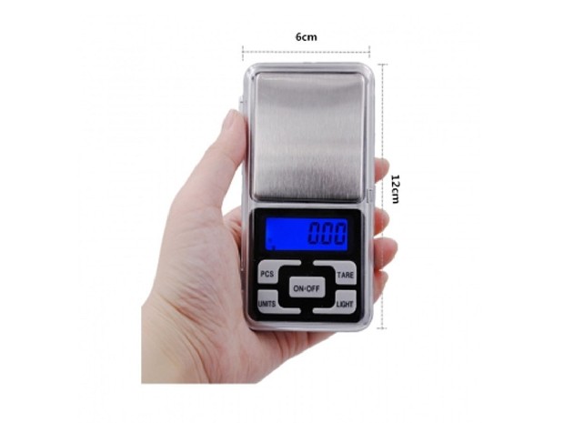 &uu MINI BALANZA DIGITAL GRAMERA 0.1 A 500 GRS MH500