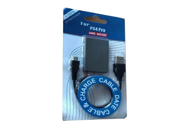 &uu BATERIA PS4 (PRO) + CABLE CARGADOR (7318)