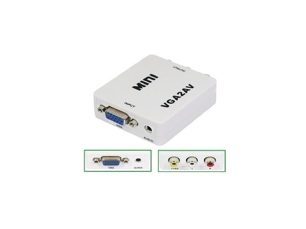 &u++ CONVERTIDOR VIDEO VGA A AV (PC A TV)