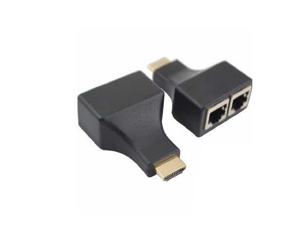 &+ EXTENSOR CABLE HDMI UTP HASTA 30M 1080P FULLHD SM-7802