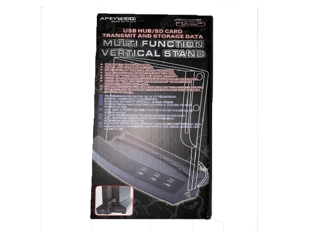 &+ SOPORTE VERTICAL PS3 SLIM APEVTECH + HUB + SD