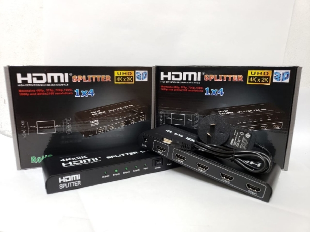 &uu HDMI SPLITTER 1 X 4 DUPLICA SENAL 4KX2K 3D SM-C7831K