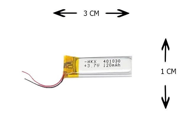 &u+ BATERIA AURICULAR DRON PARLANTE 3.7V 120MAH 401030