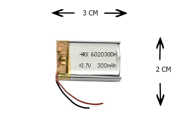 &uu  BATERIA AURICULAR DRON PARLANTE 3.7V 300MAH 602030DH