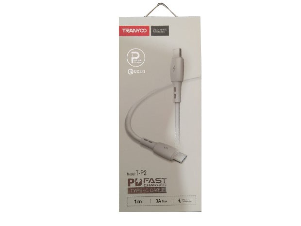 &ua CABLE CARGADOR TIPO C A TIPO C TRANYCO T-P2