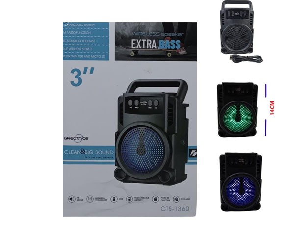 &++ PARLANTE BT BLUETOOTH KTS-1360 MP3 / BT / FM