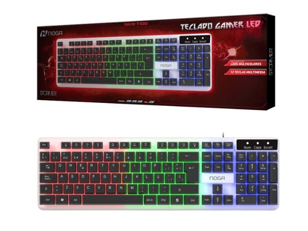 &uu TECLADO PC GAMER RETROILUMINADO NOGA NKB-T100