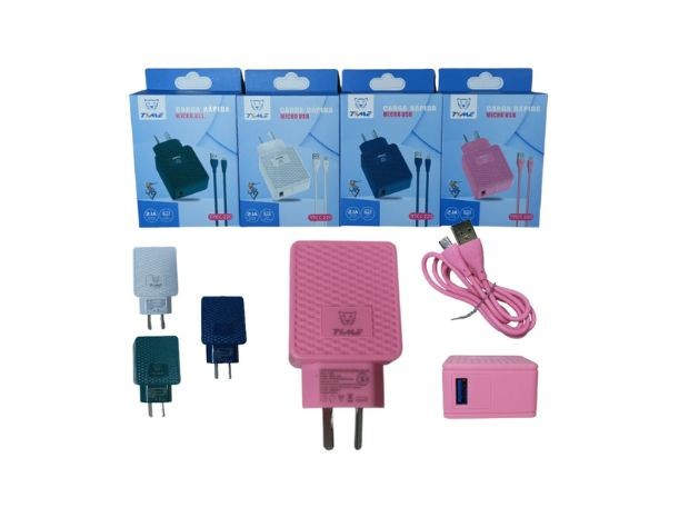 &ua CARGADOR CELULAR TIPO V8 2.1A + 1 USB DESMONTABLE TMCC221