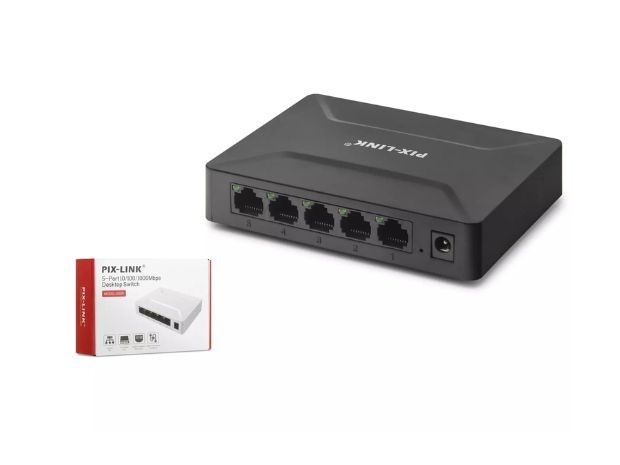 &uu SWITCH RED LAN RJ45 5 PUERTOS PIX-LINK LV-GS05 (7392)