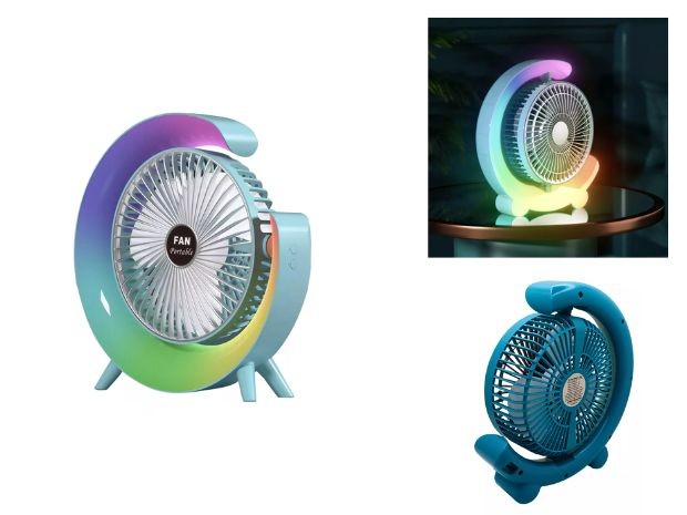 &u++ VENTILADOR CON LUZ GIRATORIA XHS-04