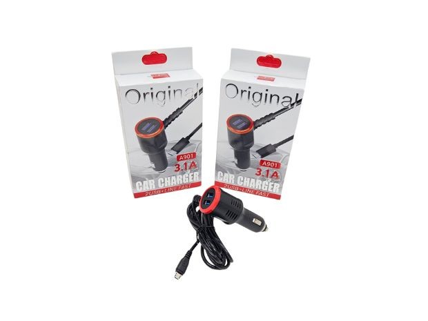 &u++ CARGADOR AUTO + 2 USB TIPO V8 3.1A S-202