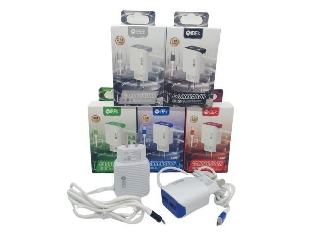 &u++ CARGADOR CELULAR TIPO V8 3.8A 2 USB IBEK IB3801