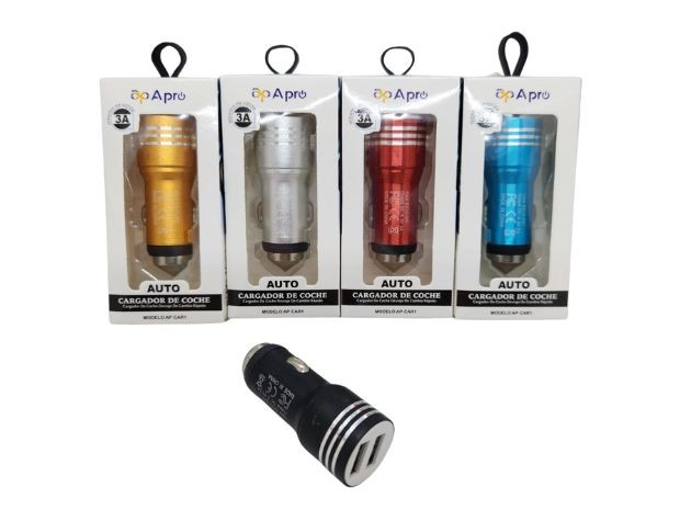 &u++ CARGADOR AUTO 2 USB AP-CARAUTO1