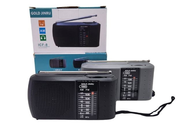 &uu RADIO AM/FM 2 BANDAS GOLD JINRU ICF8