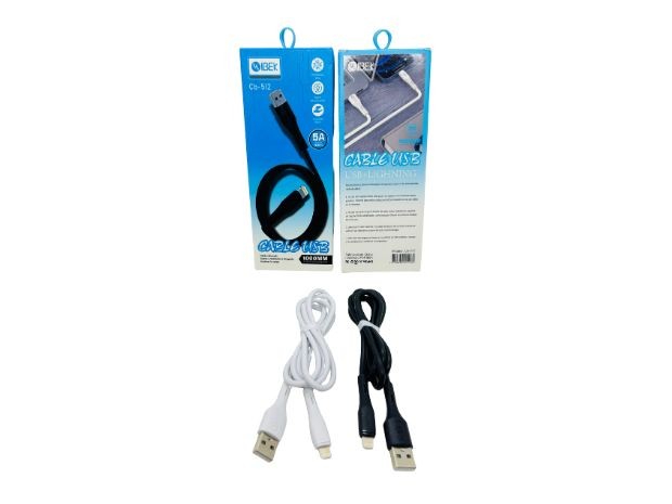 &u++ CABLE CARGADOR TIPO IPHONE IBEK 5A IP-CB512