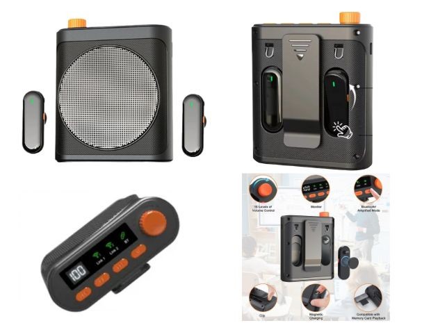 &uu PARLANTE BT + MICROFONO MEGAFONO WIRELESS EJ-B6108

