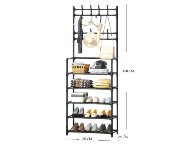 &uu ORGANIZADOR DE ROPA TIPO PERCHERO 5 NIVELES (R-48)