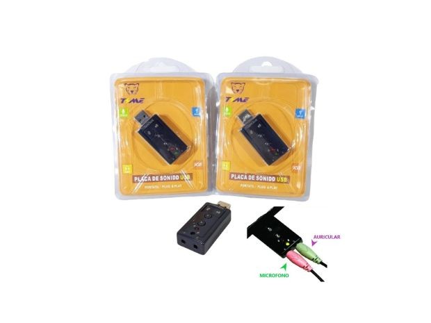 &uu ADAPTADOR USB 7.1 AUDIO SALIDA SIMPLE TMPAS8410