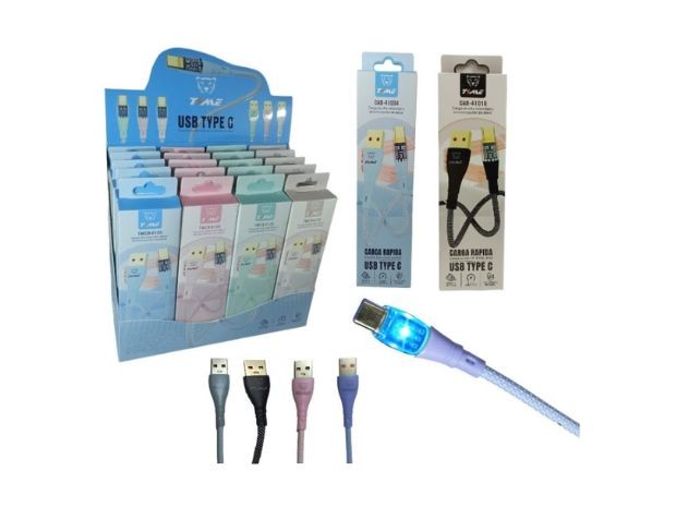 &uu CABLE CARGADOR TIPO C 3.1A (41001) (41016) 