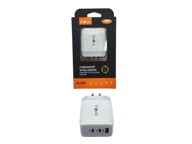 &uu  CARGADOR CELULAR TIPO C 100W INOVA CAR-4000