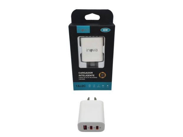 &uu CARGADOR CELULAR TIPO C 65W INOVA CAR-6500