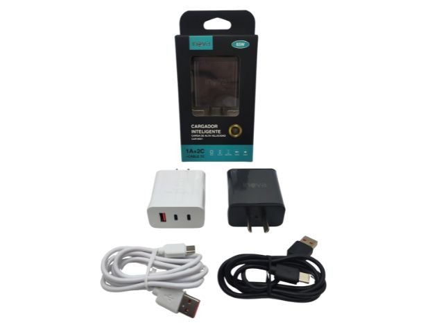 &uu  CARGADOR CELULAR TIPO C 56W INOVA DESMONTABLE CAR-6501