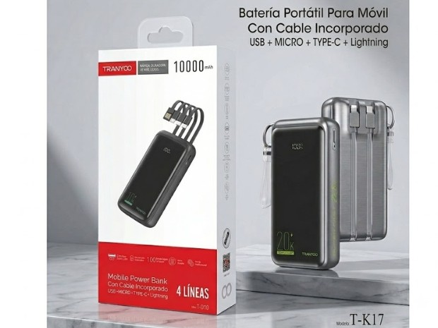 &uu POWER BANK 10,000 MAH T-D10