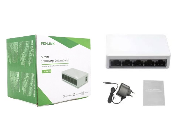 &uu SWITCH RED LAN 5 PUERTOS PIX-LINK LV-SW05 (7391)