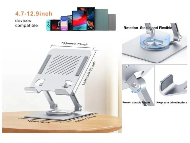 &ua SOPORTE BASE NOTEBOOK TABLET ALUMIINIO HX-ZJ6118