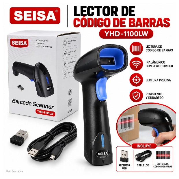 &ua LECTOR DE CODIGO DE BARRAS YHD-1100LW