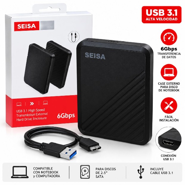 &ua CASE DISCO NOTEBOOK USB 3,1 HD2501T