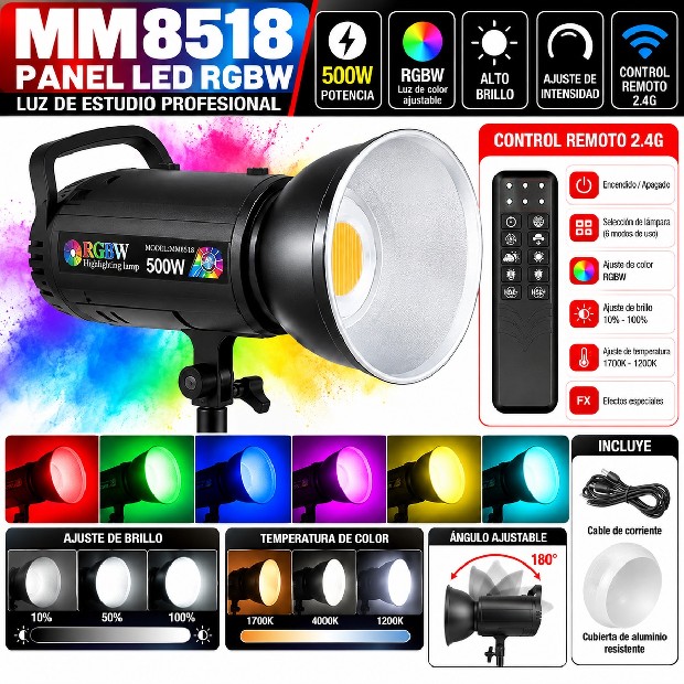 &ua PANEL LED FOTOGRAFIA LAMPARA MM8518