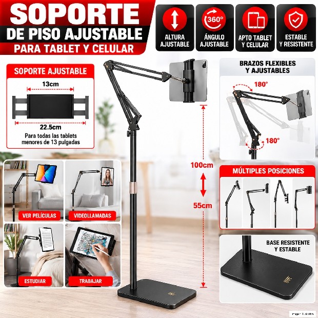 &ua HOLDER SOPORTE CELULAR TABLET PEDETAL HX-ZJ44
