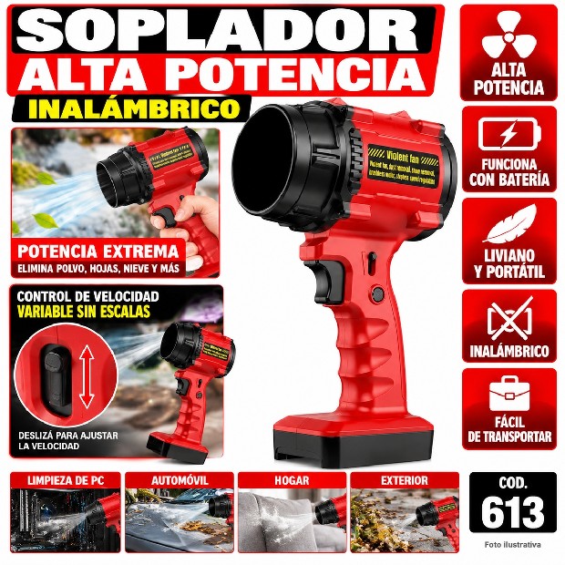 &uu SOPLADOR ALTA POTENCIA INALAMBRICO (613)