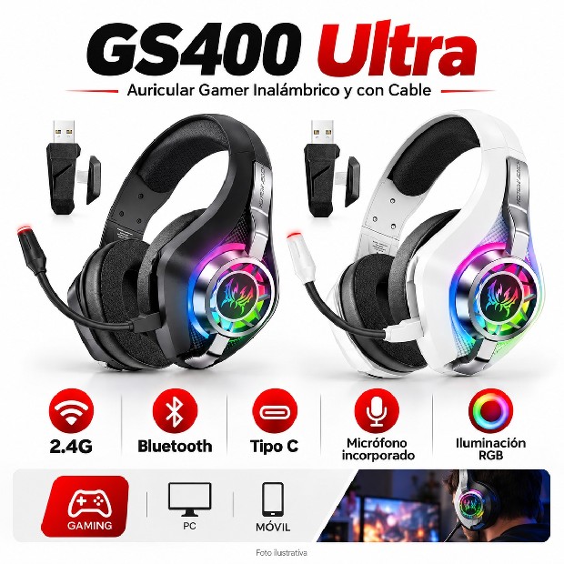 &ua AURICULAR PS4 / PC / XBOX ONE GAMER GS4000 ULTRA