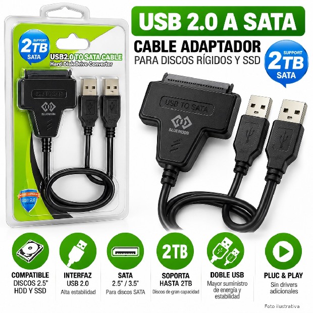 &ua CABLE ADAPTADOR USB 2.0 RIGIDOS Y SSD (3527)